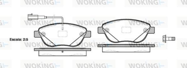 Woking P9593.12 - Комплект спирачно феродо, дискови спирачки vvparts.bg