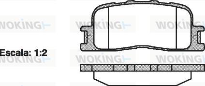 Woking P9543.00 - Комплект спирачно феродо, дискови спирачки vvparts.bg