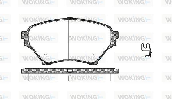 Woking P9503.02 - Комплект спирачно феродо, дискови спирачки vvparts.bg