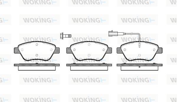 Woking P9583.01 - Комплект спирачно феродо, дискови спирачки vvparts.bg