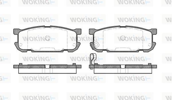 Woking P9533.02 - Комплект спирачно феродо, дискови спирачки vvparts.bg