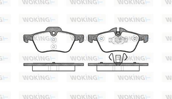 Woking P9643.00 - Комплект спирачно феродо, дискови спирачки vvparts.bg