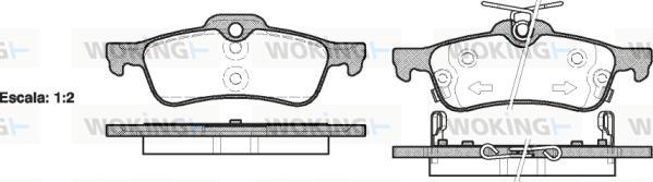 Woking P9623.02 - Комплект спирачно феродо, дискови спирачки vvparts.bg