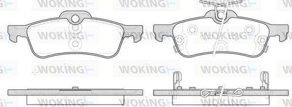 Woking P9623.12 - Комплект спирачно феродо, дискови спирачки vvparts.bg