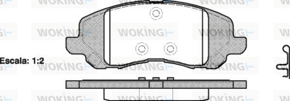 Woking P9043.20 - Комплект спирачно феродо, дискови спирачки vvparts.bg