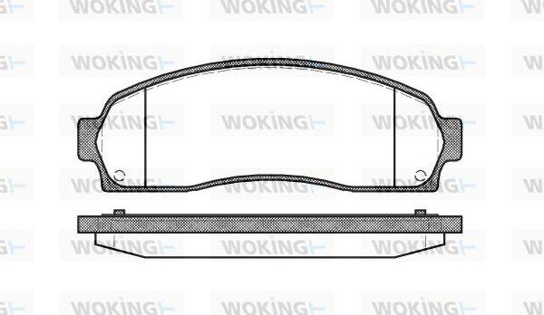 Woking P9053.00 - Комплект спирачно феродо, дискови спирачки vvparts.bg