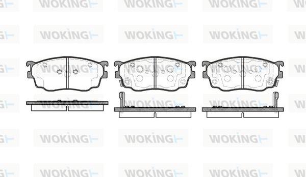 Woking P9003.02 - Комплект спирачно феродо, дискови спирачки vvparts.bg