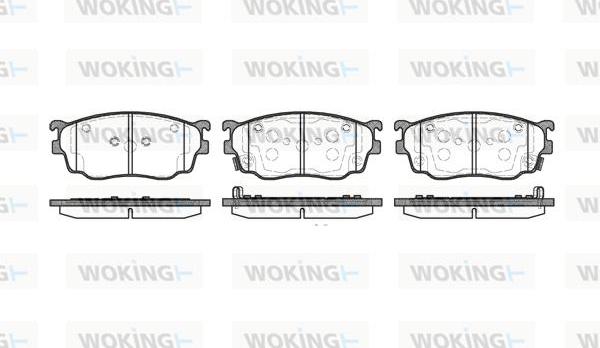 Woking P9003.12 - Комплект спирачно феродо, дискови спирачки vvparts.bg