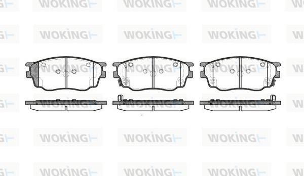 Woking P9003.22 - Комплект спирачно феродо, дискови спирачки vvparts.bg