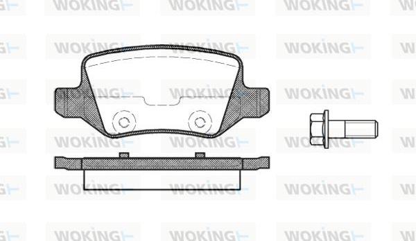 Woking P9183.00 - Комплект спирачно феродо, дискови спирачки vvparts.bg