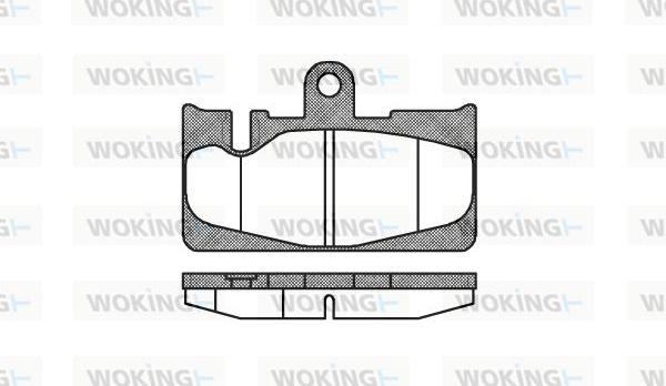 Woking P9893.00 - Комплект спирачно феродо, дискови спирачки vvparts.bg