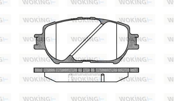 Woking P9843.00 - Комплект спирачно феродо, дискови спирачки vvparts.bg