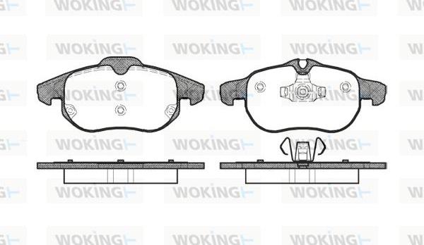 Woking P9883.00 - Комплект спирачно феродо, дискови спирачки vvparts.bg