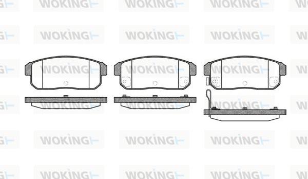 Woking P9833.11 - Комплект спирачно феродо, дискови спирачки vvparts.bg