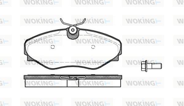 Woking P9343.20 - Комплект спирачно феродо, дискови спирачки vvparts.bg