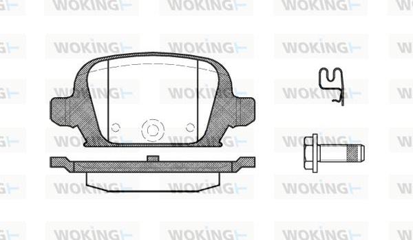 Woking P9353.02 - Комплект спирачно феродо, дискови спирачки vvparts.bg