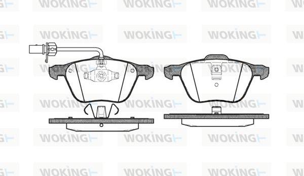 Woking P9363.02 - Комплект спирачно феродо, дискови спирачки vvparts.bg