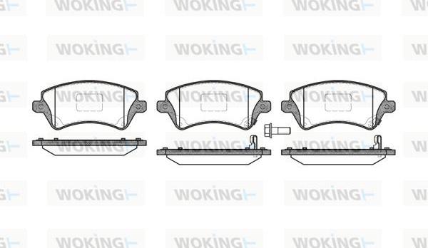 Woking P9223.12 - Комплект спирачно феродо, дискови спирачки vvparts.bg