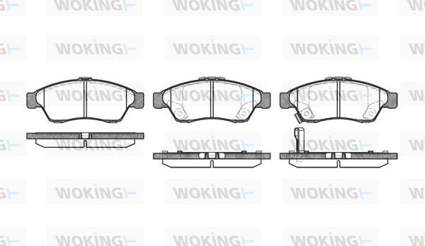 Woking P9753.01 - Комплект спирачно феродо, дискови спирачки vvparts.bg