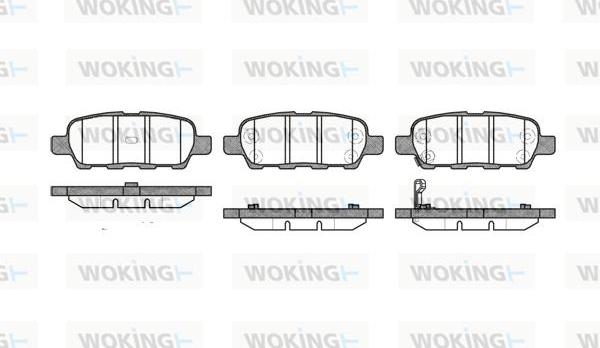 Woking P9763.01 - Комплект спирачно феродо, дискови спирачки vvparts.bg