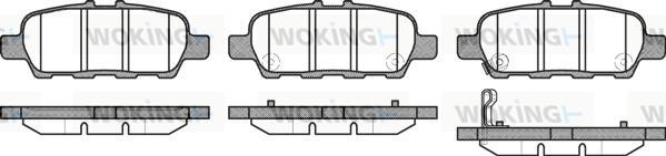 Woking P9763.31 - Комплект спирачно феродо, дискови спирачки vvparts.bg