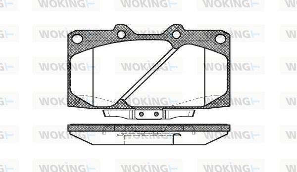 Woking P4993.04 - Комплект спирачно феродо, дискови спирачки vvparts.bg