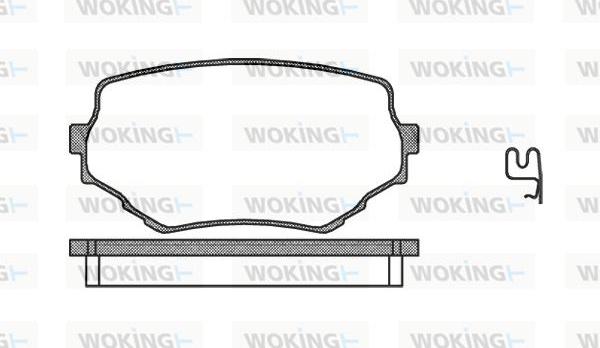 Woking P4943.02 - Комплект спирачно феродо, дискови спирачки vvparts.bg