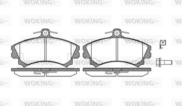 Woking P4903.02 - Комплект спирачно феродо, дискови спирачки vvparts.bg
