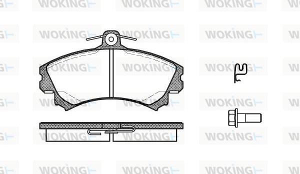 Woking P4903.21 - Комплект спирачно феродо, дискови спирачки vvparts.bg