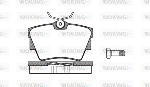 Woking P4913.30 - Комплект спирачно феродо, дискови спирачки vvparts.bg