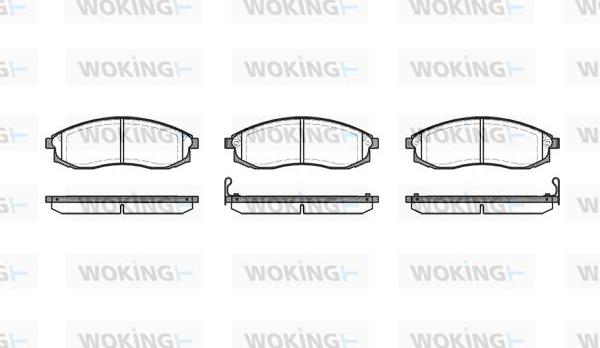 Woking P4983.02 - Комплект спирачно феродо, дискови спирачки vvparts.bg