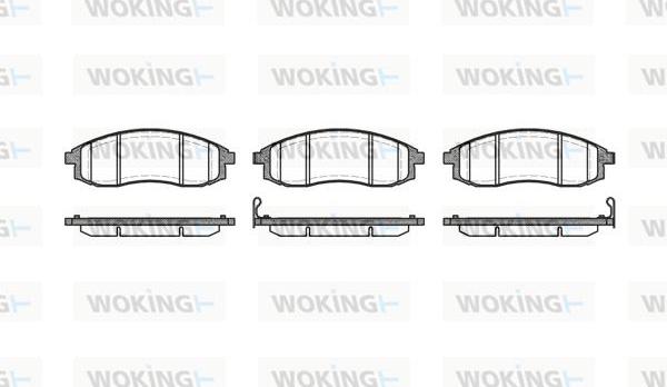 Woking P4983.12 - Комплект спирачно феродо, дискови спирачки vvparts.bg