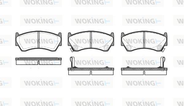 Woking P4923.02 - Комплект спирачно феродо, дискови спирачки vvparts.bg