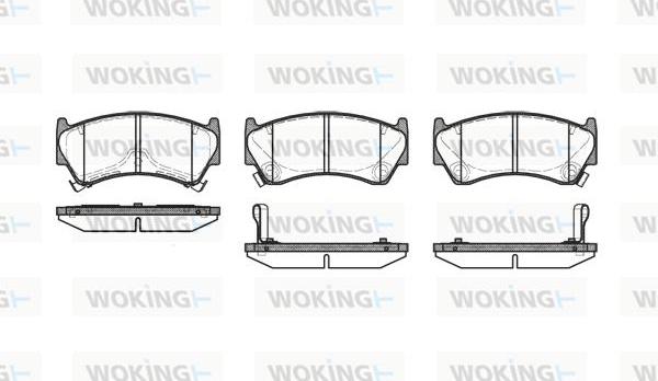 Woking P4923.12 - Комплект спирачно феродо, дискови спирачки vvparts.bg