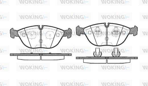 Woking P4973.00 - Комплект спирачно феродо, дискови спирачки vvparts.bg