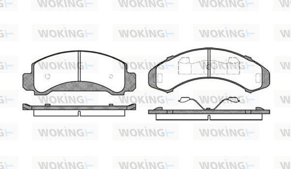 Woking P4503.00 - Комплект спирачно феродо, дискови спирачки vvparts.bg