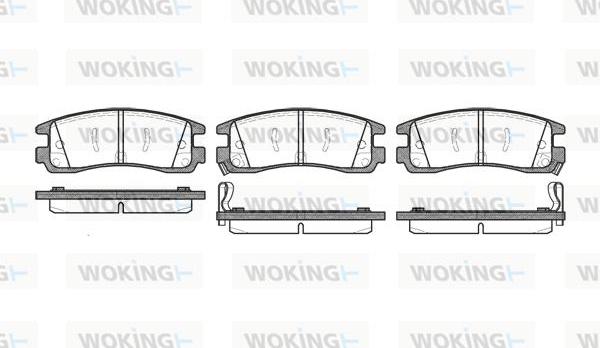 Woking P4663.22 - Комплект спирачно феродо, дискови спирачки vvparts.bg