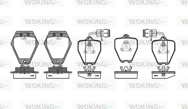 Woking P4083.02 - Комплект спирачно феродо, дискови спирачки vvparts.bg