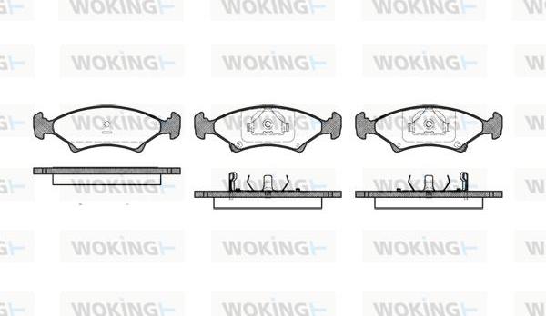 Woking P4023.02 - Комплект спирачно феродо, дискови спирачки vvparts.bg