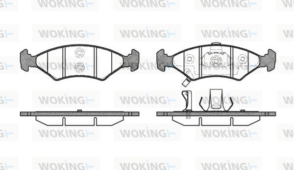 Woking P4023.22 - Комплект спирачно феродо, дискови спирачки vvparts.bg