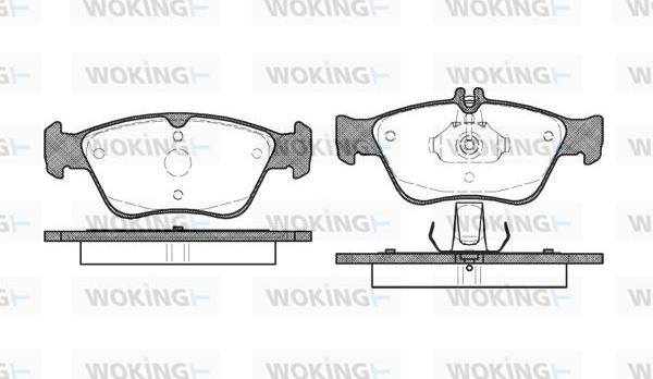 Woking P4863.00 - Комплект спирачно феродо, дискови спирачки vvparts.bg