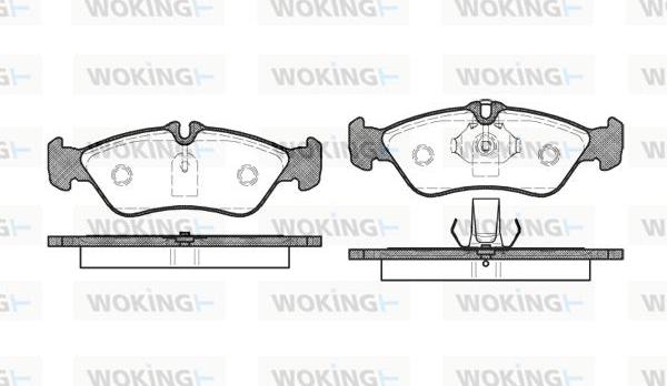 Woking P4803.00 - Комплект спирачно феродо, дискови спирачки vvparts.bg