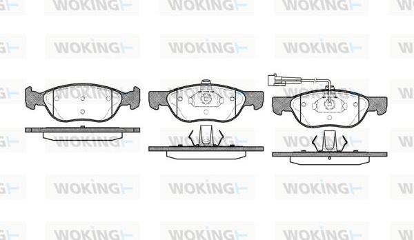 Woking P4873.11 - Комплект спирачно феродо, дискови спирачки vvparts.bg