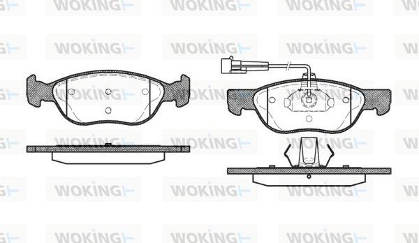 Woking P4873.12 - Комплект спирачно феродо, дискови спирачки vvparts.bg