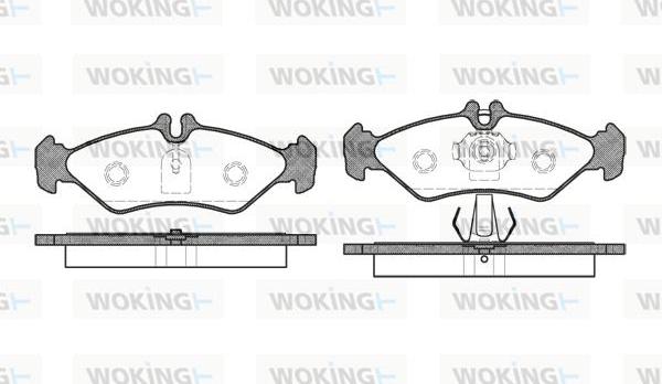 Woking P4793.00 - Комплект спирачно феродо, дискови спирачки vvparts.bg