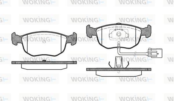 Woking P4753.02 - Комплект спирачно феродо, дискови спирачки vvparts.bg