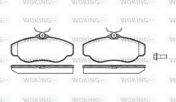 Woking P4763.00 - Комплект спирачно феродо, дискови спирачки vvparts.bg