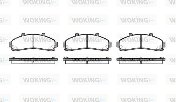 Woking P4713.02 - Комплект спирачно феродо, дискови спирачки vvparts.bg