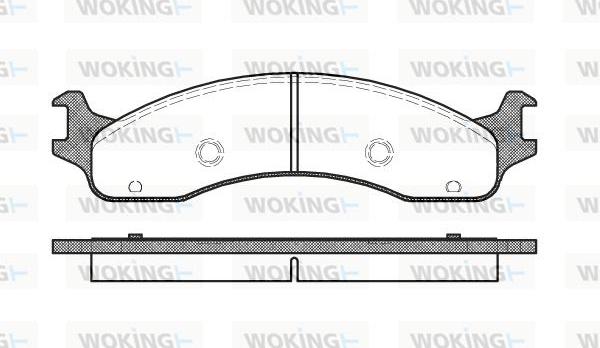 Woking P4733.00 - Комплект спирачно феродо, дискови спирачки vvparts.bg