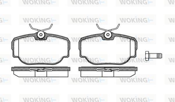 Woking P4773.00 - Комплект спирачно феродо, дискови спирачки vvparts.bg